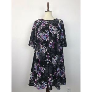 Torrid Multicolor Floral Cut Out Dress